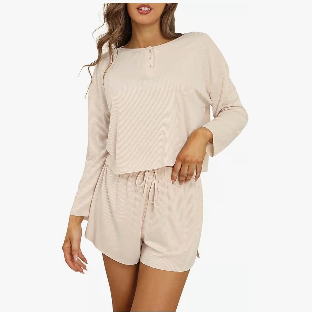 Women's Beige Lounge Pajama Set